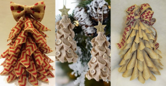 Comment faire un sapin de Noël en jute étape par étape