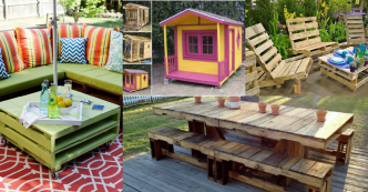Voici des salon de jardin pour l’extérieur en palette pas cher et facile à fabriquer