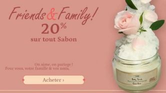 Friends & Familly de Sabon = 20% de remise sur toute votre commande