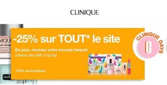 Clinique Days : profitez de -25% sur toute la boutique en ligne