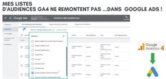 Pourquoi les listes d'audiences ne remontent-elles pas dans google ads ?