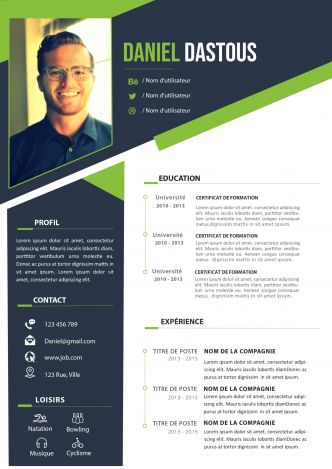 Exemple CV Moderne Vierge - Emploi et Formation