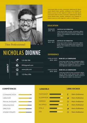 CV Original Vierge à Remplir Avec Word - Emploi et Formation