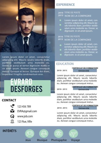 CV Original Coloré à Télécharger Pour Word - Emploi et Formation