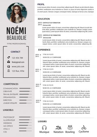 CV Simple À Télécharger Pour Word - Emploi et Formation