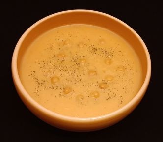 Soupe de pois chiches. Recette Corse avec poireaux et tomates