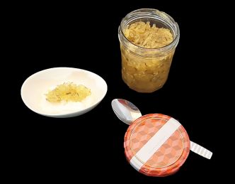 Confiture de courgettes au citron et gingembre. Recette maison.