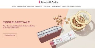 2 produits Elizabeth Arden achetés = le 3ème est OFFERT