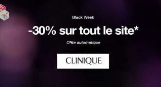 Black Week sur Clinique : profitez de 30% de remise sur quasiment tout le site