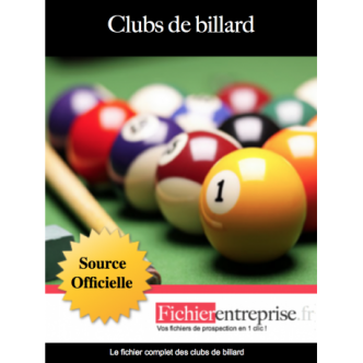 Fichier email des clubs de billard