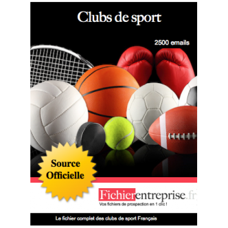 Fichier email des clubs de sport