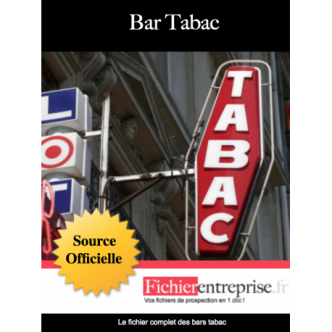 Fichier email des bars et bureaux de tabac