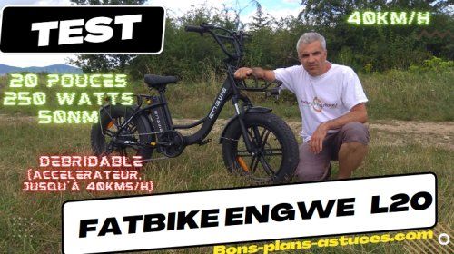 Test Engwe L20, un Fat Bike électrique plutôt féminin pour vous emmener  partout