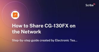 How to Share CG-130FX on the Network | Scribe