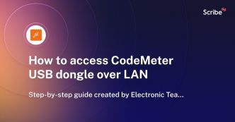 How to access CodeMeter USB dongle over LAN network | Scribe