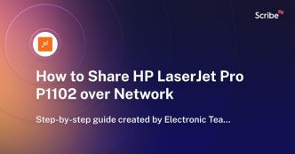 How to Share HP LaserJet Pro P1102 over Network | Scribe