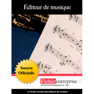 Fichier adresse email des éditeurs de musique