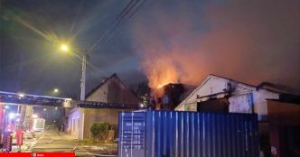 Une vitrerie détruite par un incendie à Mourcourt : "Durant notre intervention, deux bouteilles de gaz ont explosé”