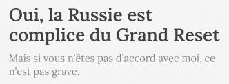 Un peu de lucidité sur la réalité du peuple russe avec qui je sympathise!