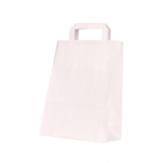 Kraft paper bag with flat handles - smooth white - BFT Verpackungen Gm, 45,59 €