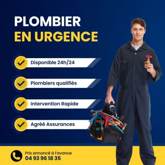 Plombier Cagnes-sur-Mer - Dépannage plomberie 24h/24 : ChronoServe
