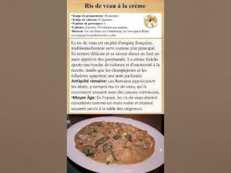 Ris de veau à la crème : Un plat savoureux et raffiné