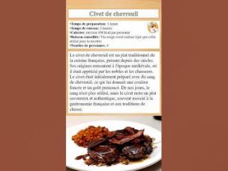 Civet de chevreuil : Un plat de chasse savoureux et authentique