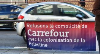 Action BDS ''Boycott Carrefour'' à Paris