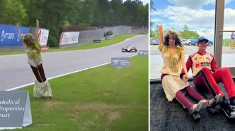 IndyCar : un mannequin prénommé Georgina atterrit sur la piste en pleine course