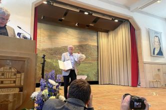 L'écrivain alsacien Pierre Kretz lauréat 2024 du prix Hebel, à Hausen en Allemagne