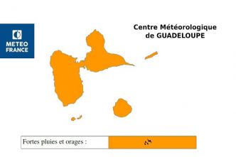 Fortes pluies et orages : la vigilance orange déclenchée pour la Guadeloupe