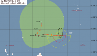 La tempête Ialy se trouve à 1.350 km de La Réunion