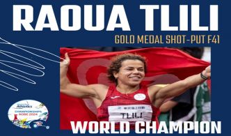 Raoua Tlili décroche la médaille d’or aux championnats du monde, le drapeau Tunisien hissé de nouveau!