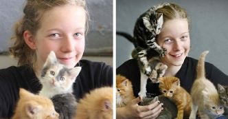 Une jeune héroïne sauve 14 chatons abandonnés avec son argent d’anniversaire : découvrez l’acte de compassion de Lucinda