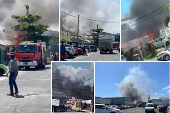 Incendie à Jarry : une voiture et un restaurant détruits