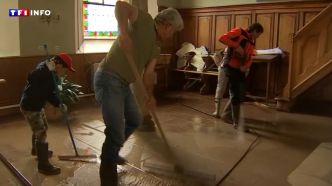 VIDÉO - Inondations dans le Bas-Rhin : la solidarité à l'heure du nettoyage | TF1 INFO