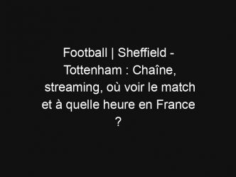 Football | Sheffield – Tottenham : Chaîne, streaming, où voir le match et à quelle heure en France ?