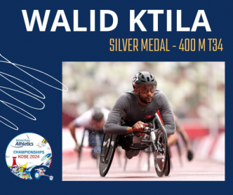 Médaille d'argent pour le champion paralympique Walid Ktila