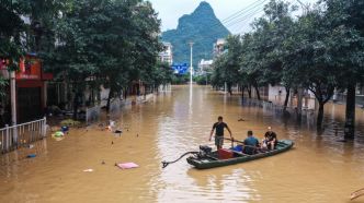 De fortes pluies s'abattent sur le Guangxi dans le sud de la Chine