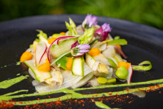 Salades d'asperges aux fèves et radis