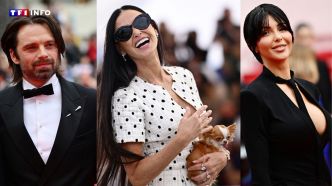 Sebastian Stan taille patron, le Chihuahua de Demi Moore, Nabilla new look… Ce qu'il ne fallait pas manquer à Cannes | TF1 INFO