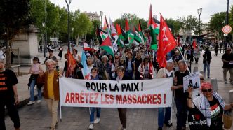 "Ne restez pas passifs" :  à Aix, une centaine de manifestants défile à nouveau pour un cessez-le-feu à Gaza