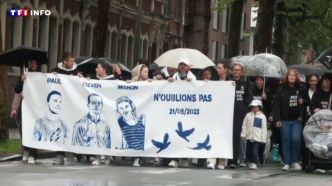 VIDÉO - "Perdre un enfant, c'est insupportable" : une marche en hommage aux policiers tués à Villeneuve-d'Ascq | TF1 INFO