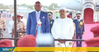 Le général Oligui Nguema à N'Djamena pour l'investiture controversée du général Deby Itno