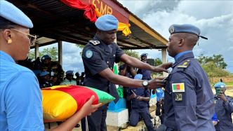 Bouar : La dixième Unité de police constituée camerounaise de la MINUSCA honorée pour son engagement (MINUSCA)