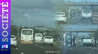 Accident d'un bus Tata sur l'autoroute : Une course poursuite avec un véhicule L200 en serait la cause