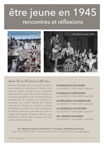Etre jeune en 1945 : rencontres et réflexions