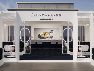 Air France : des menus Business servis sur le rooftop parisien des Galeries Lafayette
