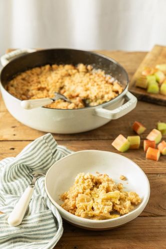 Crumble rhubarbe