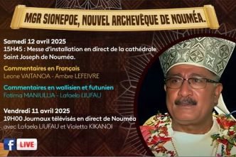 Monseigneur Sionepoe, sera installé ce samedi 12 avril en tant que nouvel archevêque.